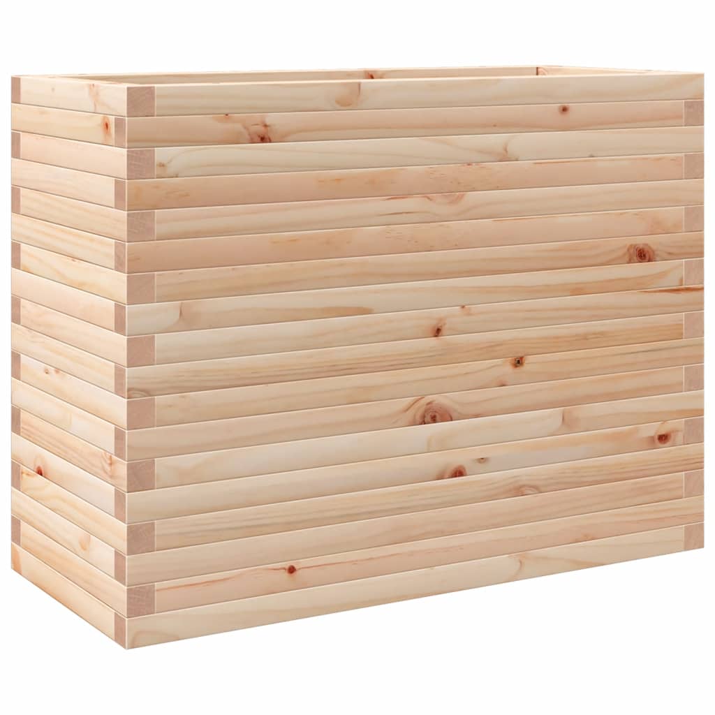 Plantekasse 90x40x68,5 cm massivt fyrretræ - fyrretræ naturlig, 90 x 40 x 68.5 cm, 1 - number 2.