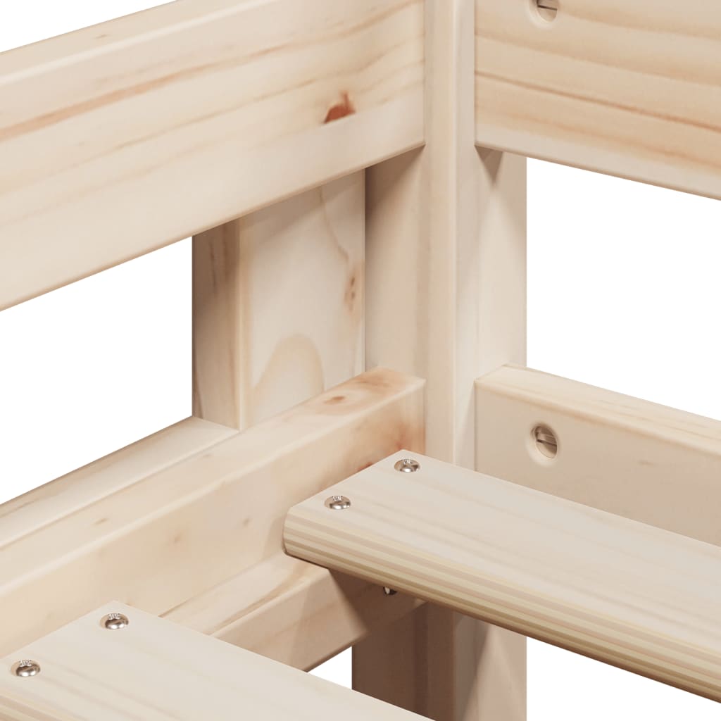 Køyeseng med tak heltre furu - naturfarge, 80 x 200 cm - number 9.