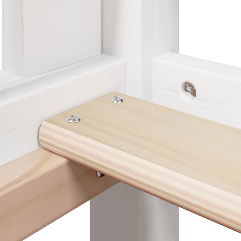 Łóżko piętrowe z sosną dachową - biała, 80 x 200 cm - number 10.