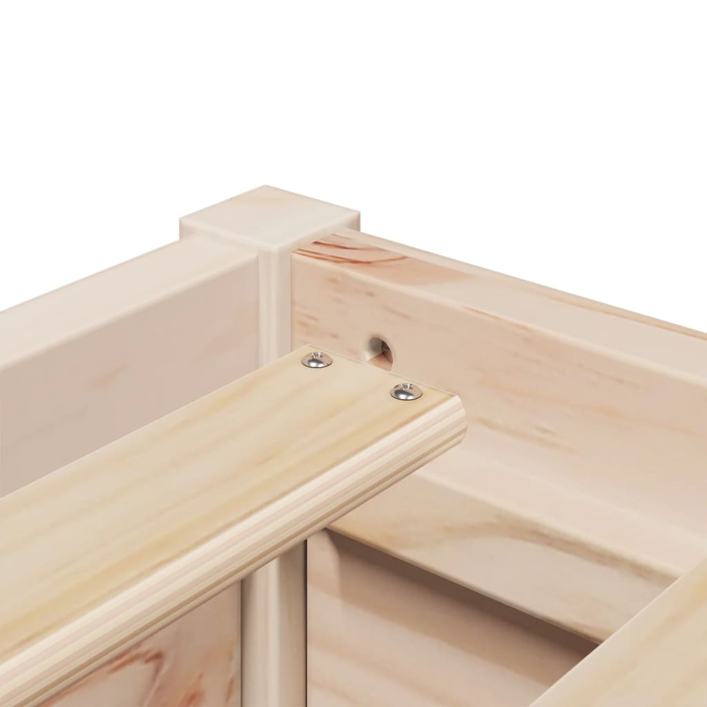 Krevet s madracem od pune borovine - zlatno smeđa, 200 x 200 cm - number 10.