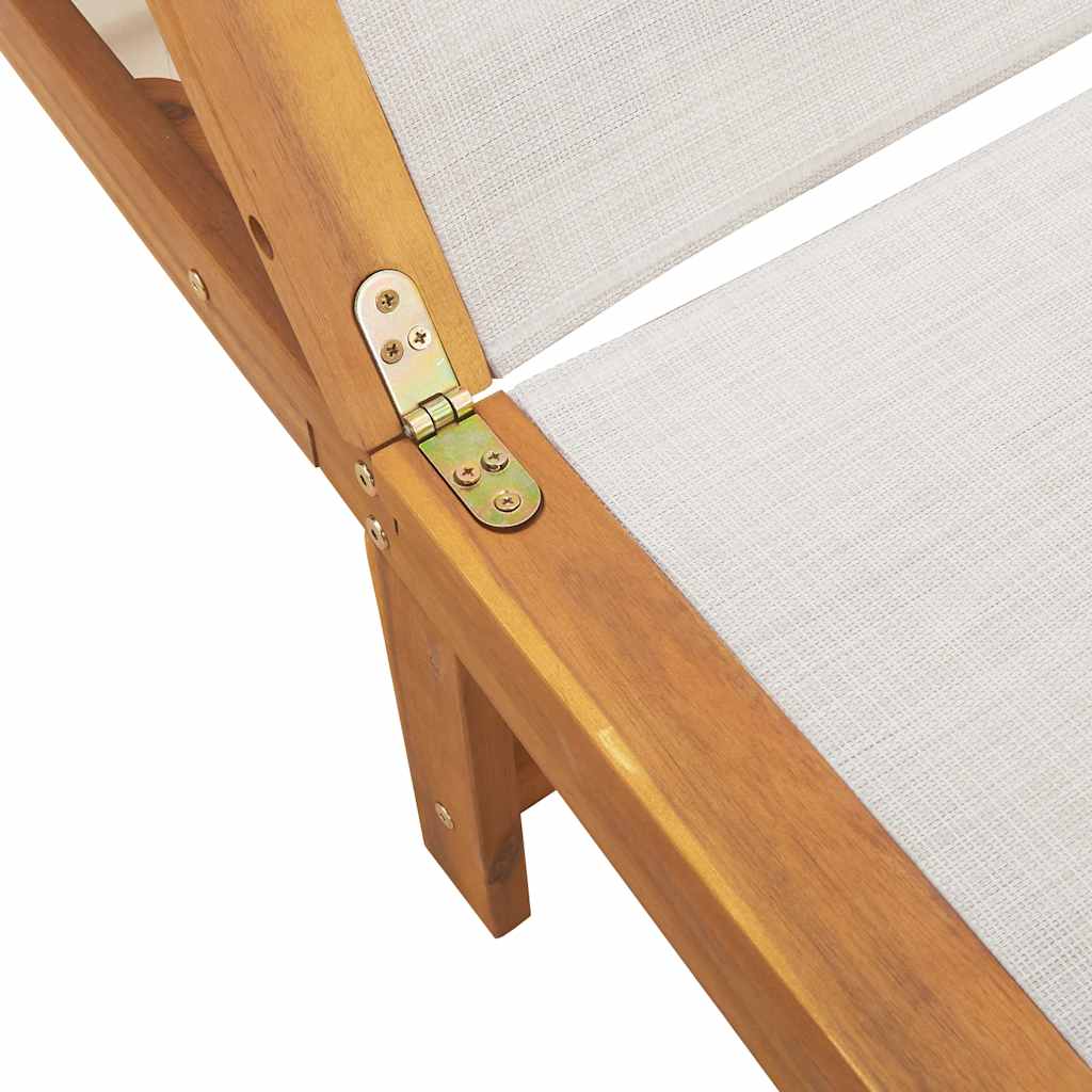 Puno bagremovo drvo i tekstil - siva, 1, ležaljka - number 7.