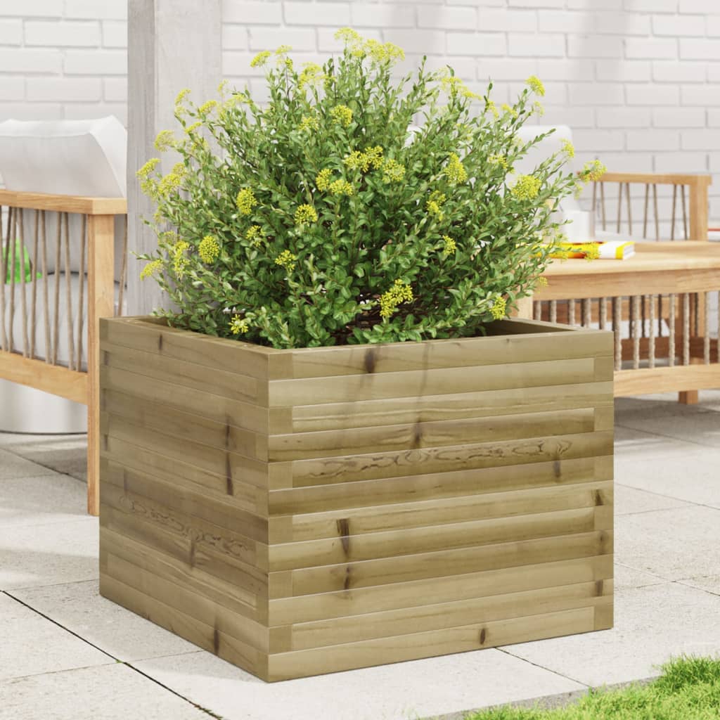 Planter impregnated pine - natural impregnation, 60 x 60 x 46 cm, 1 - number 1.