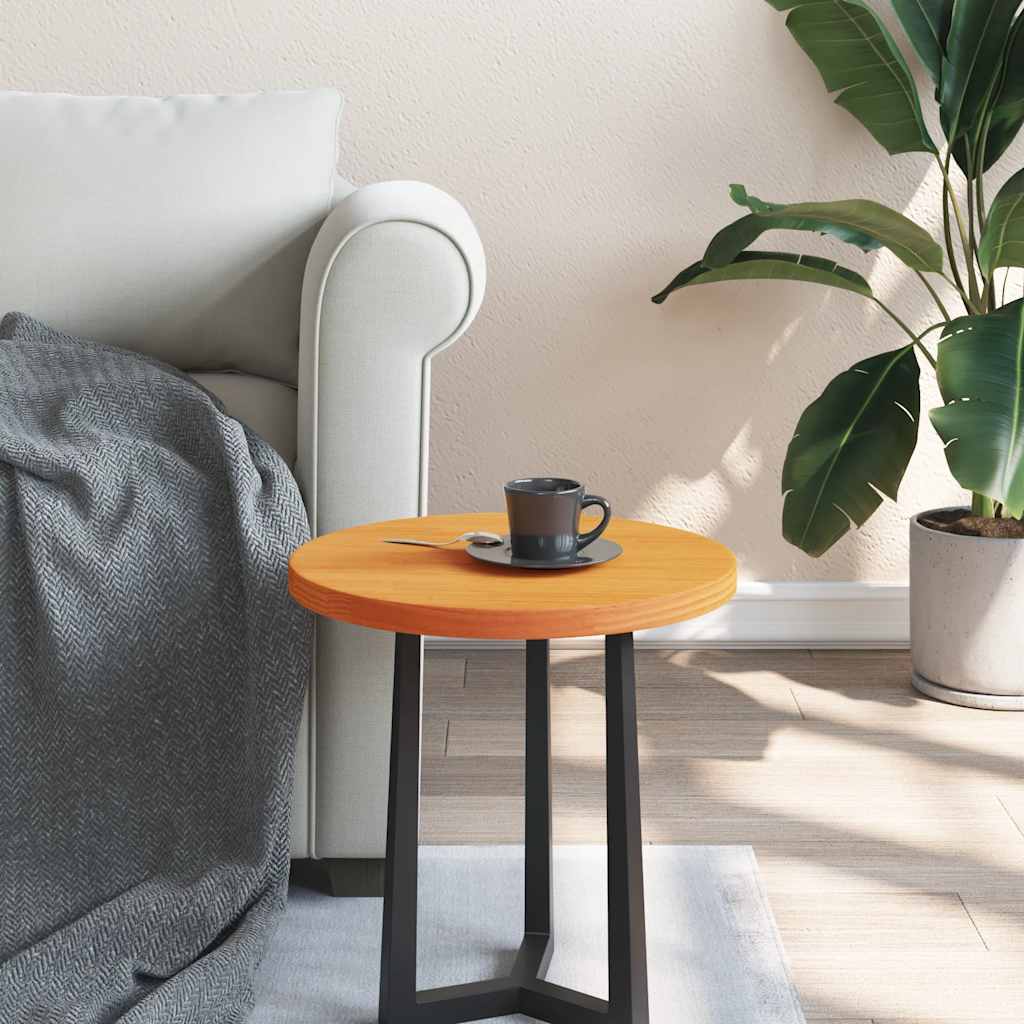 Blat okrągły ø40x2,5 cm sosna lita - złoty brąz, ø 40 x 2,5 cm, 1 - number 1.