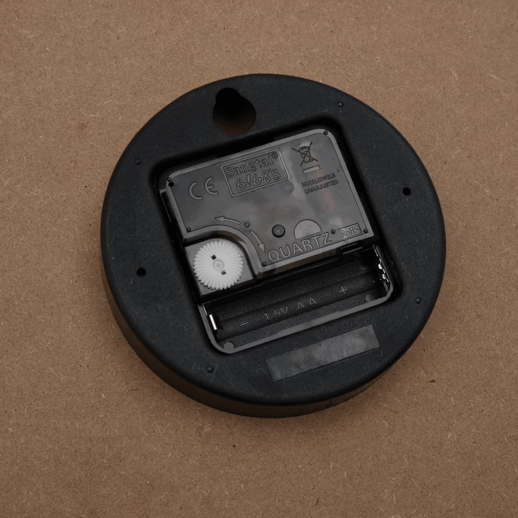 Wall clock with luminous markings and hands ø30 cm - yellow - number 7.