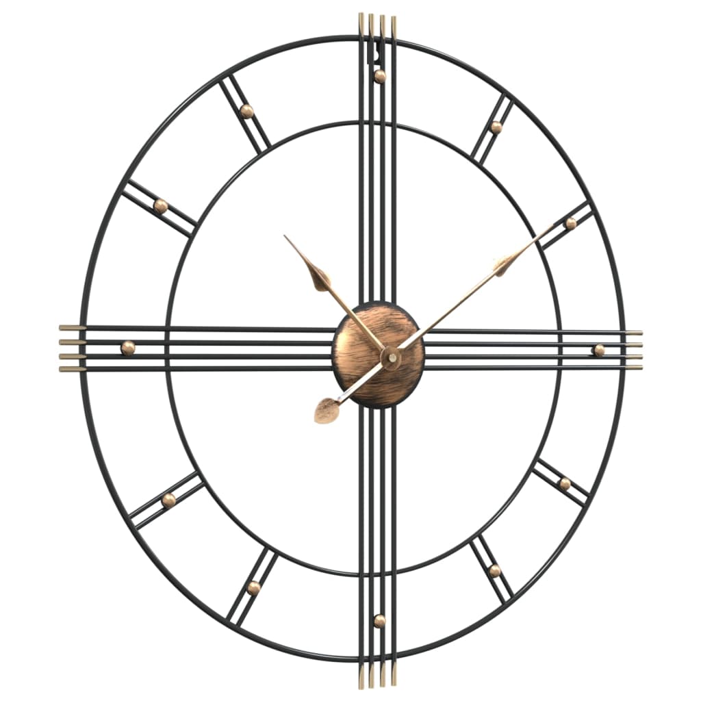 Horloge murale ø60 cm - noir, fer, 60 x 4 5 cm (diamètre x longueur) - number 3.