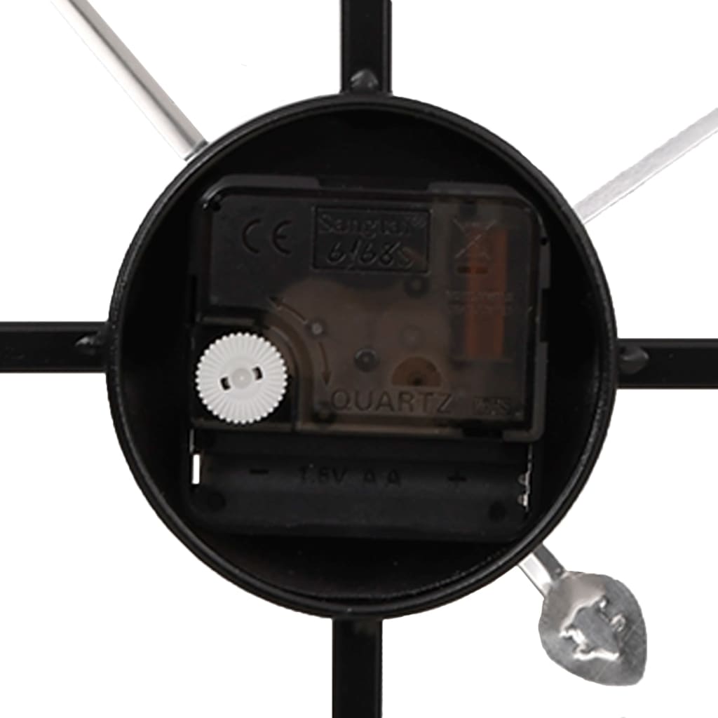 Wall clock ø50 cm iron - blue, ooo 6 - number 6.