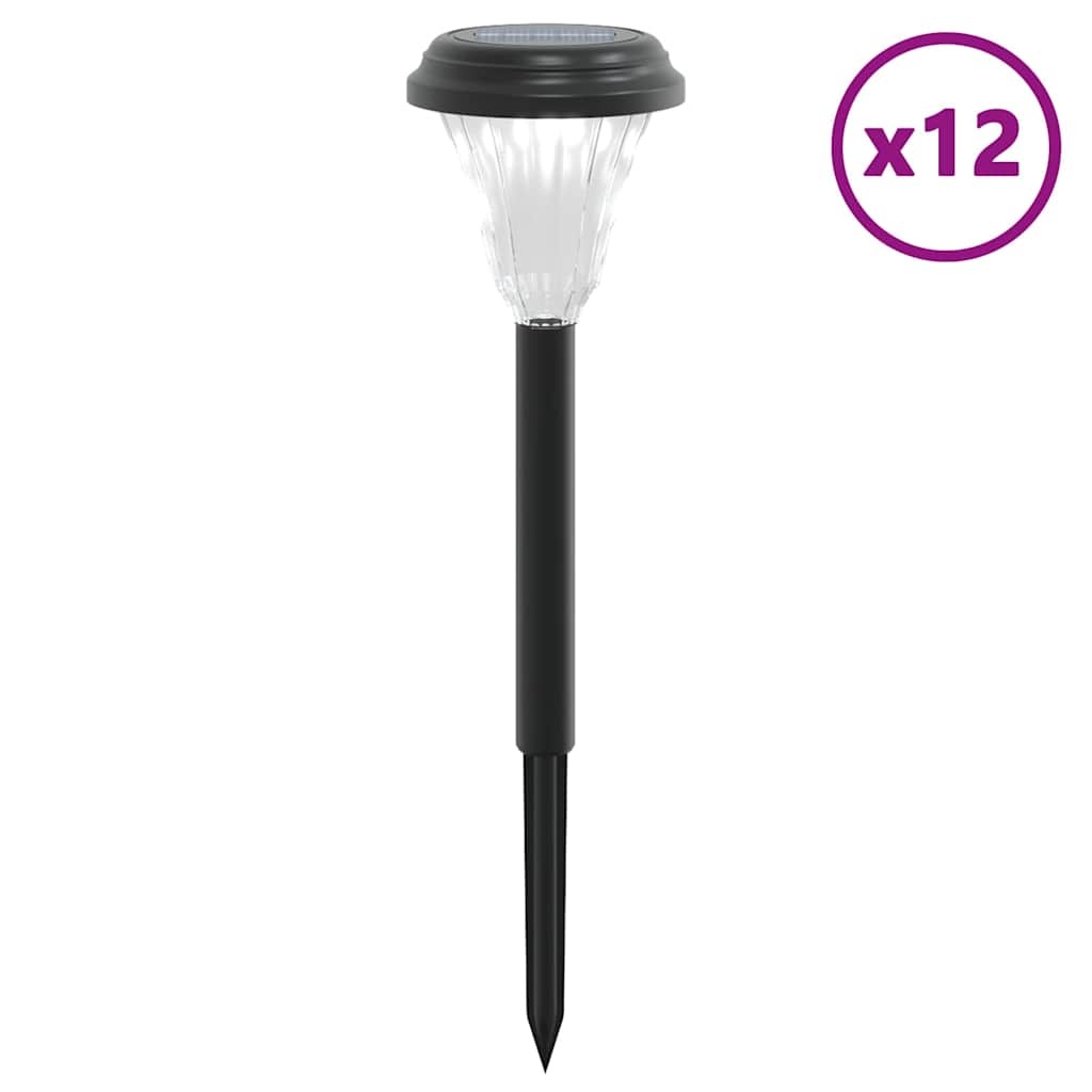 Solcellelamper med jordspyd stk. rgb-farver varmt hvidt lys - hvid, 12, 1, model 2 - number 2.