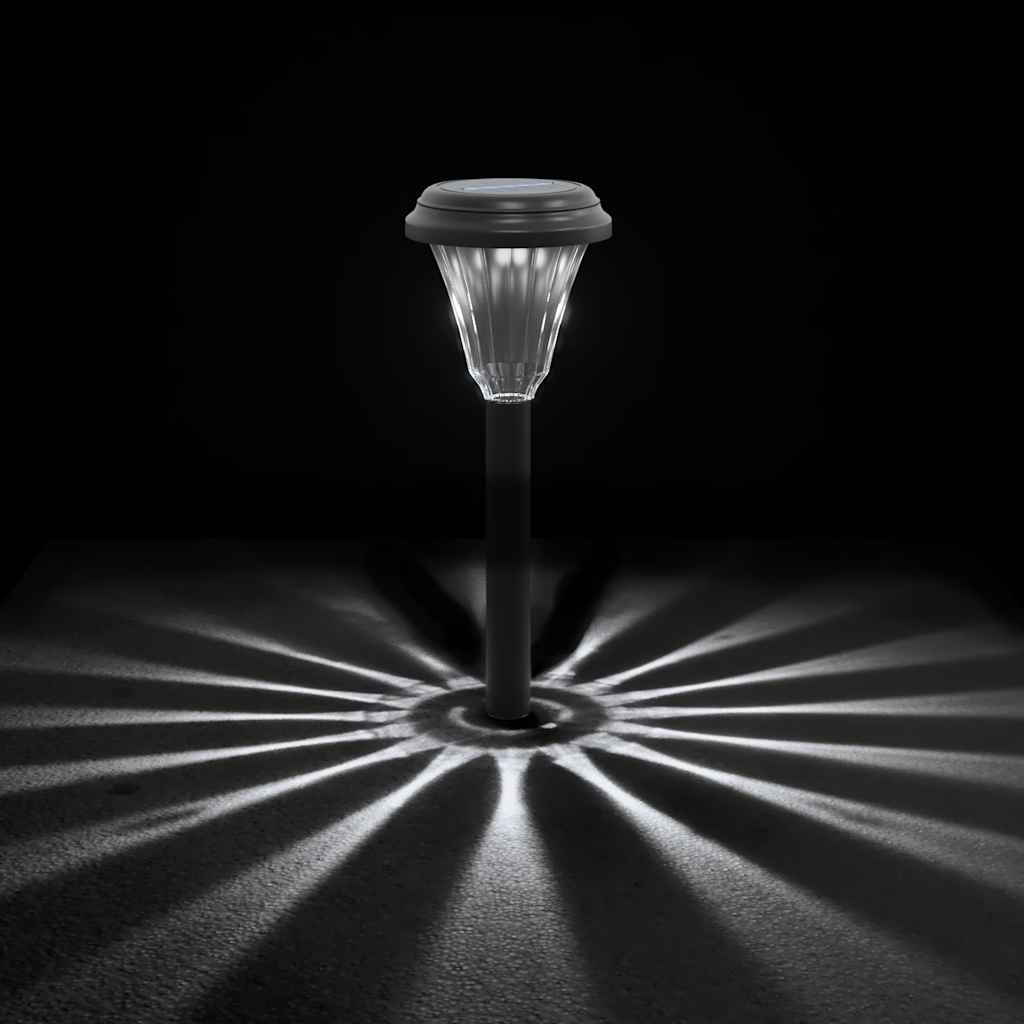 Solcellelamper med jordspyd stk. rgb-farver varmt hvidt lys - hvid, 12, 1, model 2 - number 7.