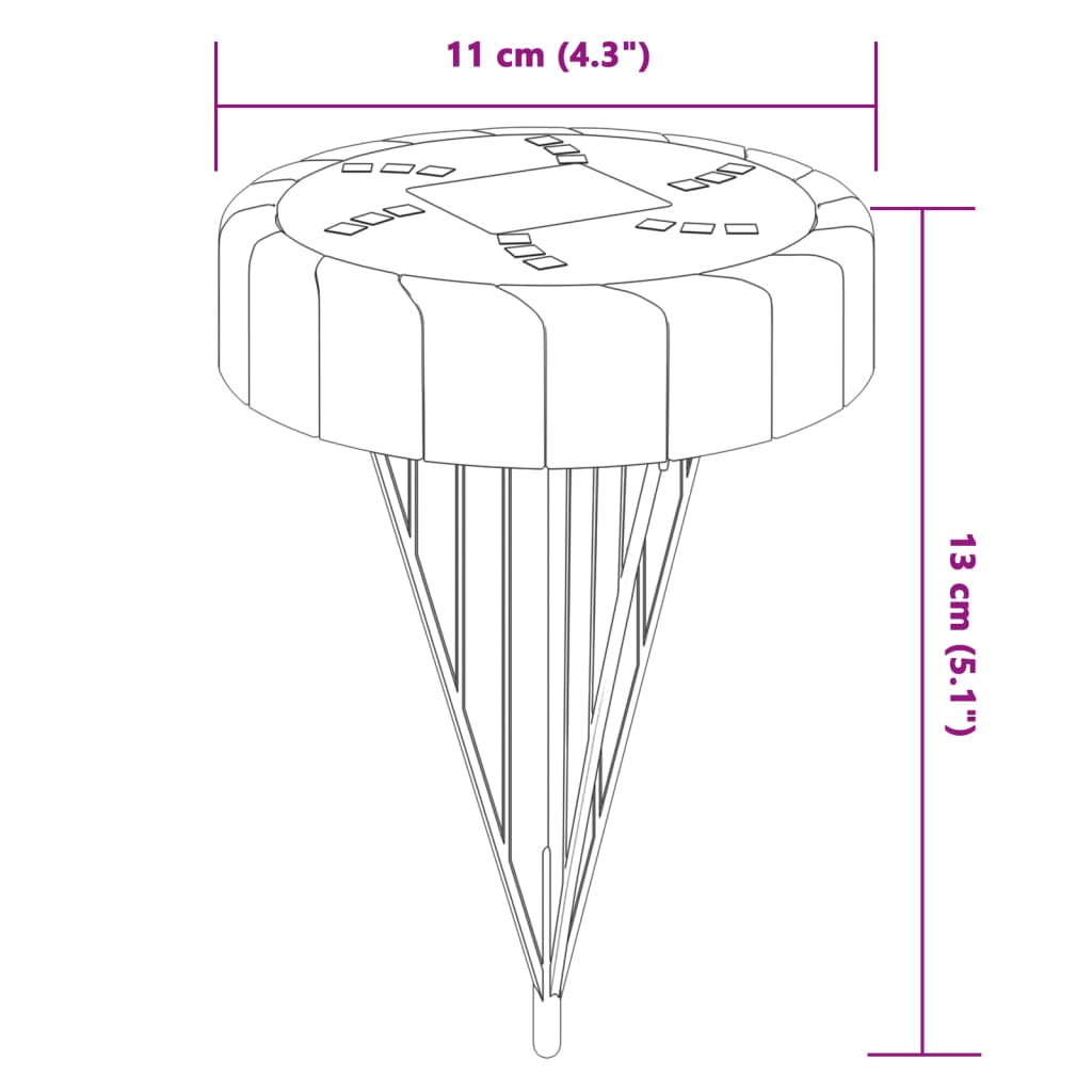 Solcellelamper med jordspyd stk. varmt hvidt lys - 4, 1, model 1 - number 6.