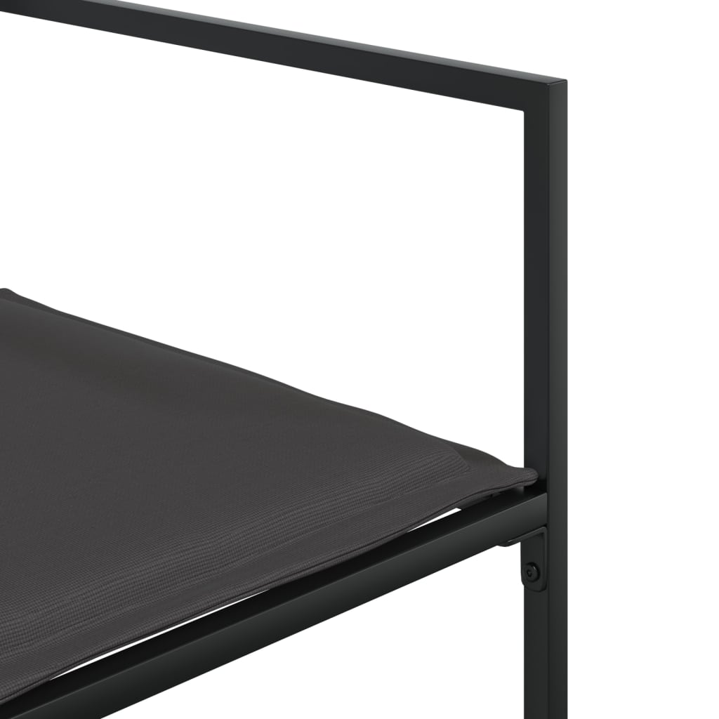 Havestole stk. med hynder stål og textilene - sort, 4 - number 9.