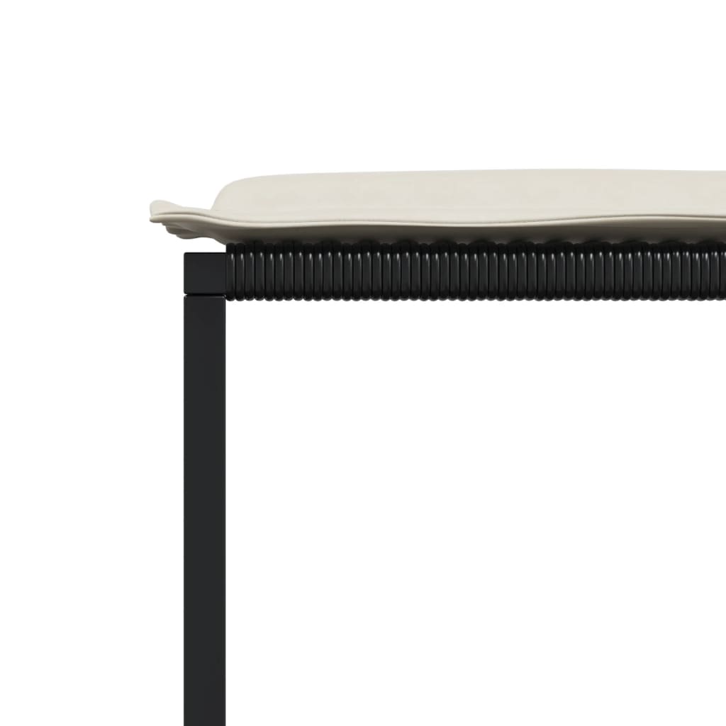 Haveskamler 4 stk. med hynder sort - sort og hvid, 1, polyrattan - number 7.