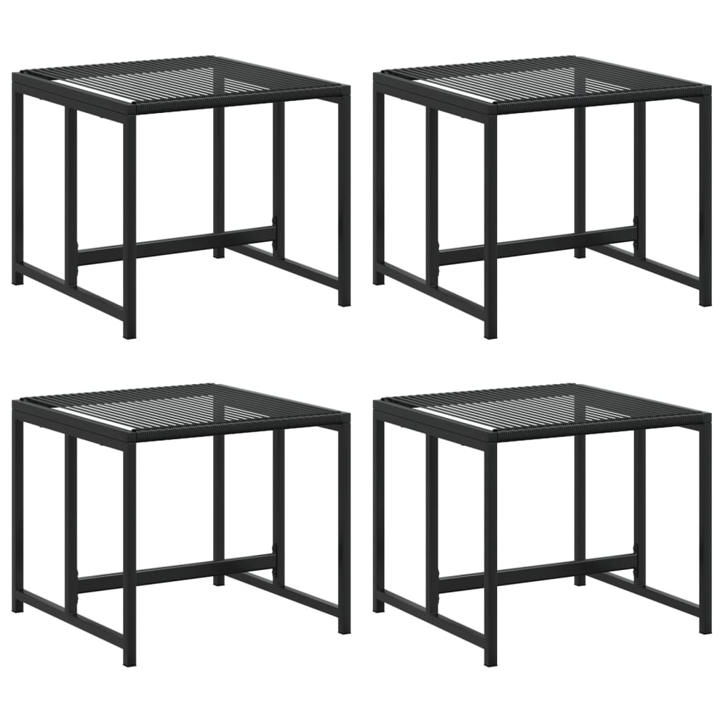 Haveskamler 4 stk. polyrattan sort - number 2.