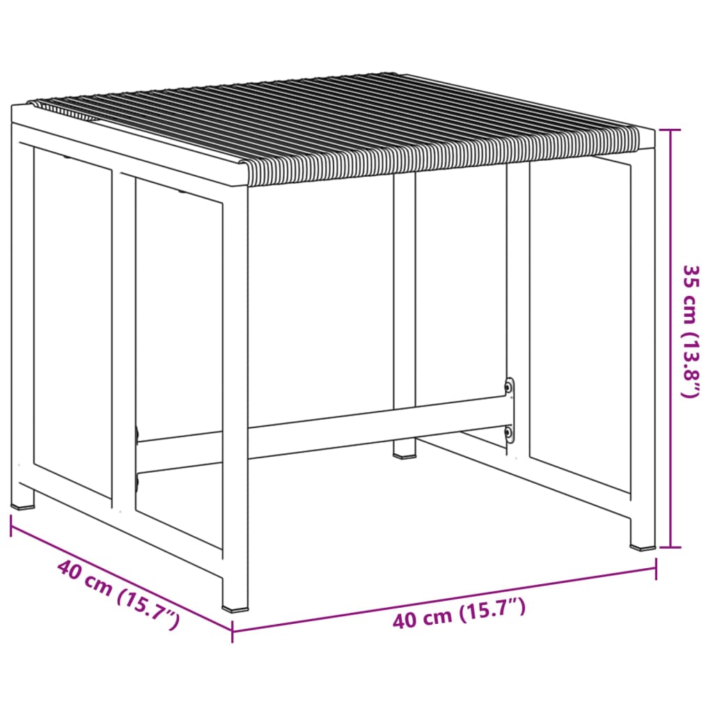Haveskamler 4 stk. polyrattan sort - number 9.
