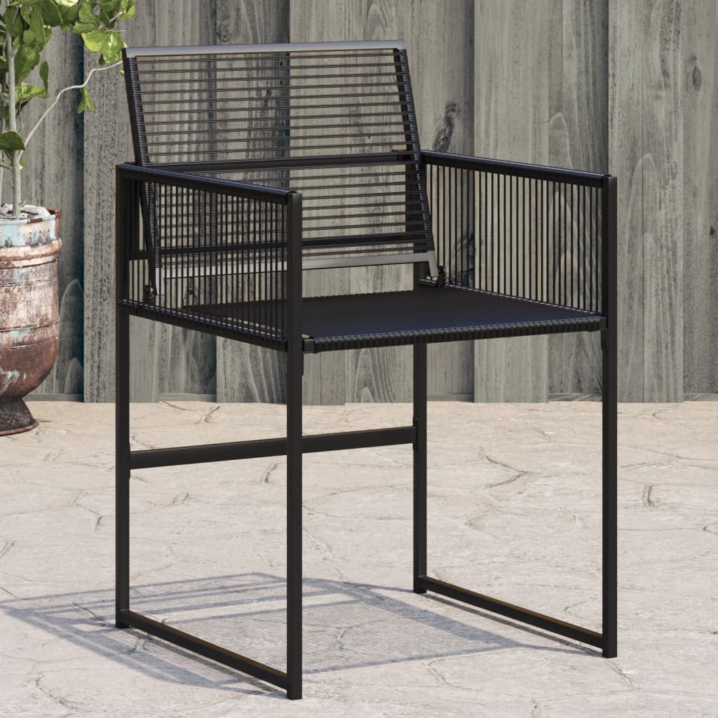 Havestole 4 stk. polyrattan sort - number 1.