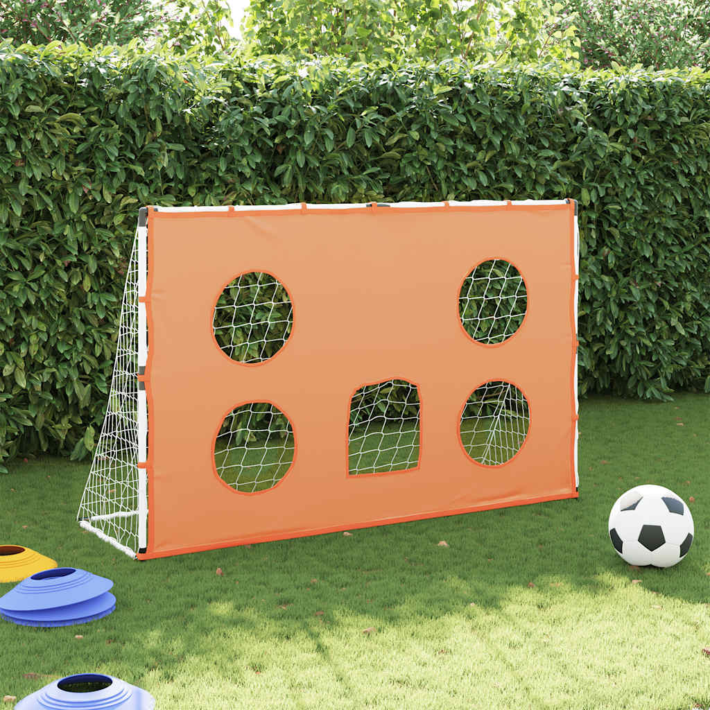 Porta da calcio 182x62x118 cm con telo di precisione e pallone - number 3.