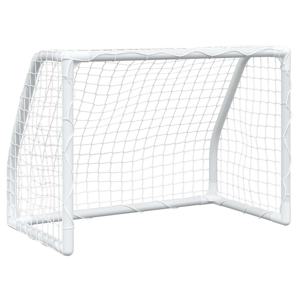 Nogometni gol 2 kom. 64x35x48 cm s loptom za djecu metalna bijela - number 4.