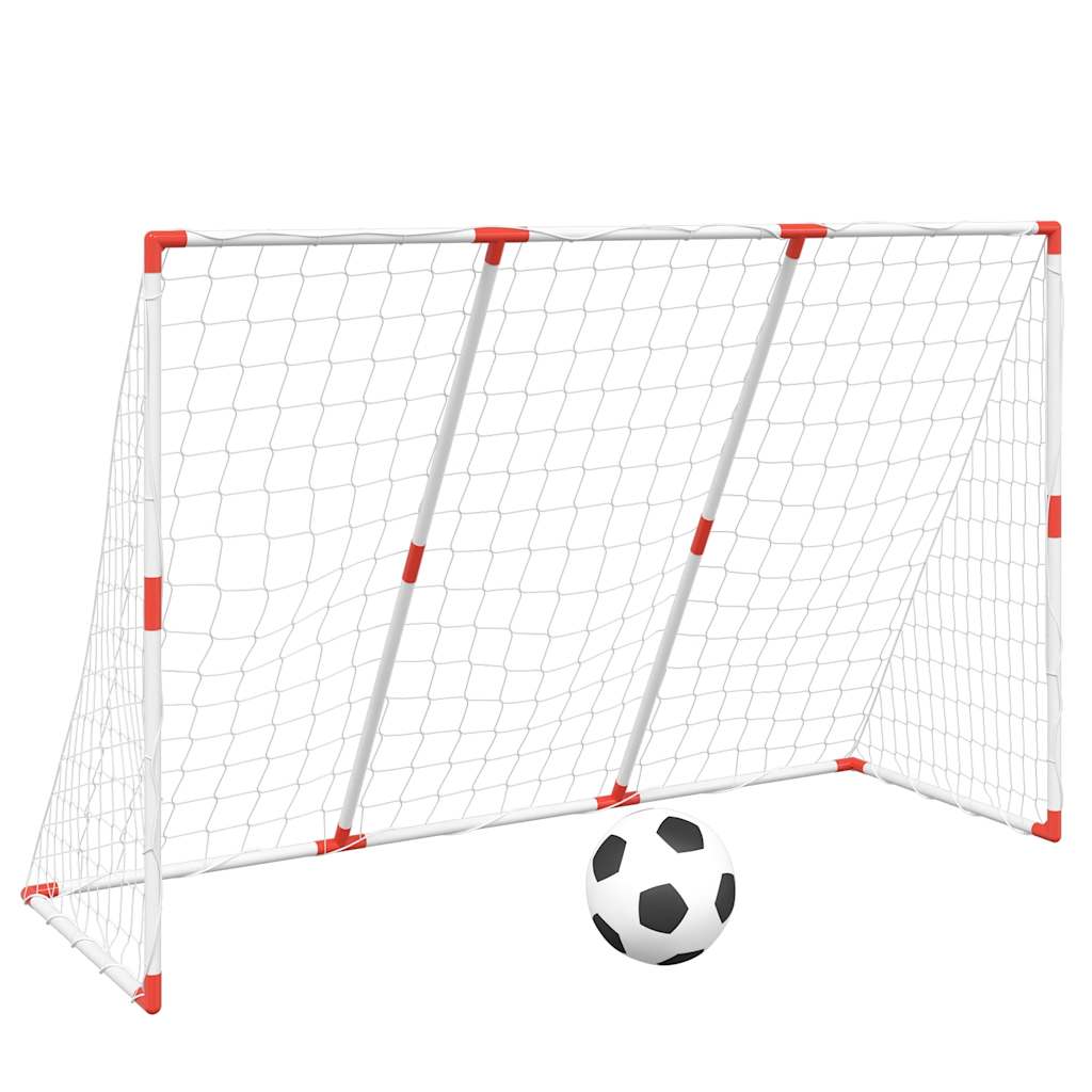 Porta da calcio per bambini 184x64x124 cm con 2 palline bianca - number 2.