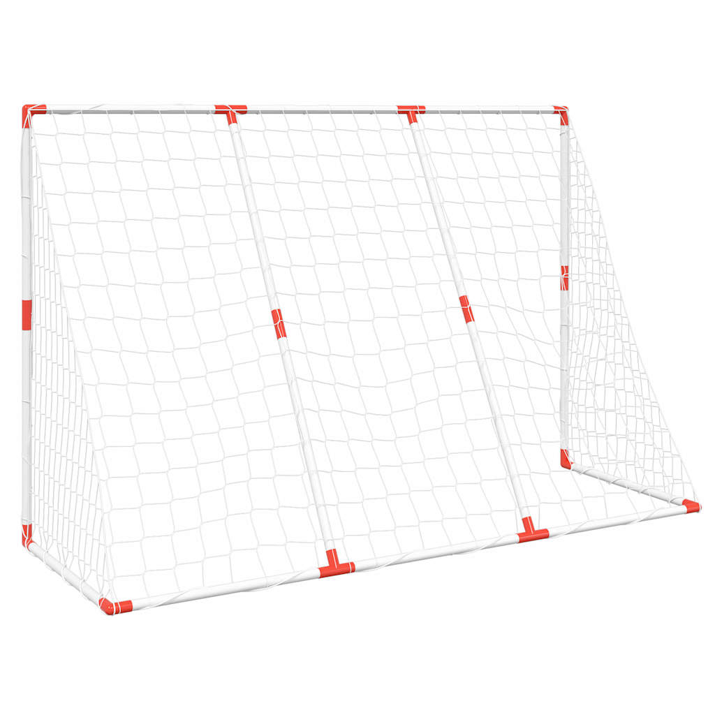 Porta da calcio per bambini 184x64x124 cm con 2 palline bianca - number 7.
