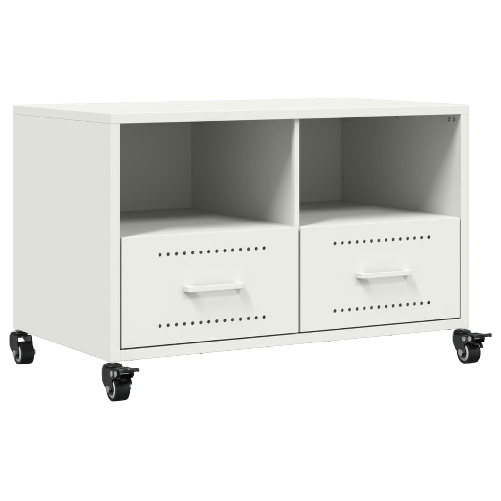 Stolik pod tv 68x39x43,5 cm stal - biały, 1 - number 2.
