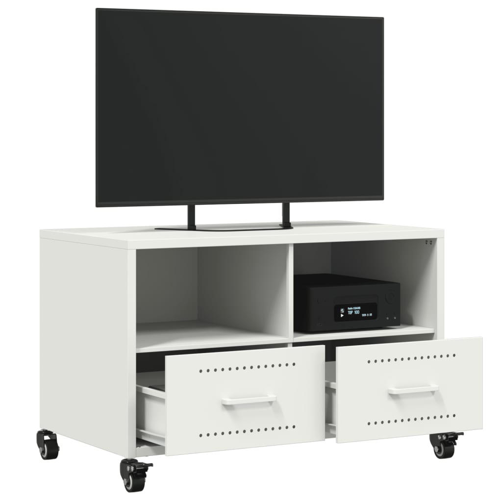 Stolik pod tv 68x39x43,5 cm stal - biały, 1 - number 5.