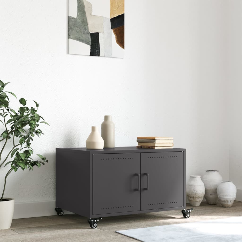 Sofabord 68x50x43,5 cm stål - sort, 1 - number 3.