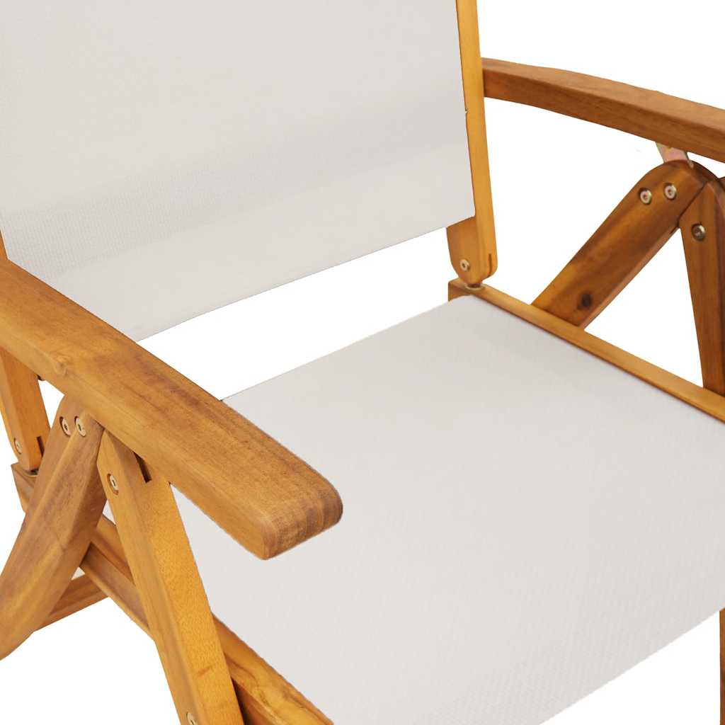 Spisebord sett for hage 7 deler massivt akacia -tre og tekstiler - grått, oval, 6 - number 12.