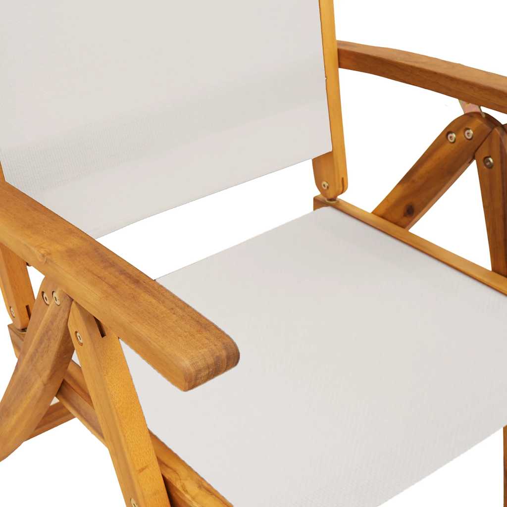 Hage spisebord sett 7 deler massivt akasietre og tekstilene - grå, oval, 6 - number 12.