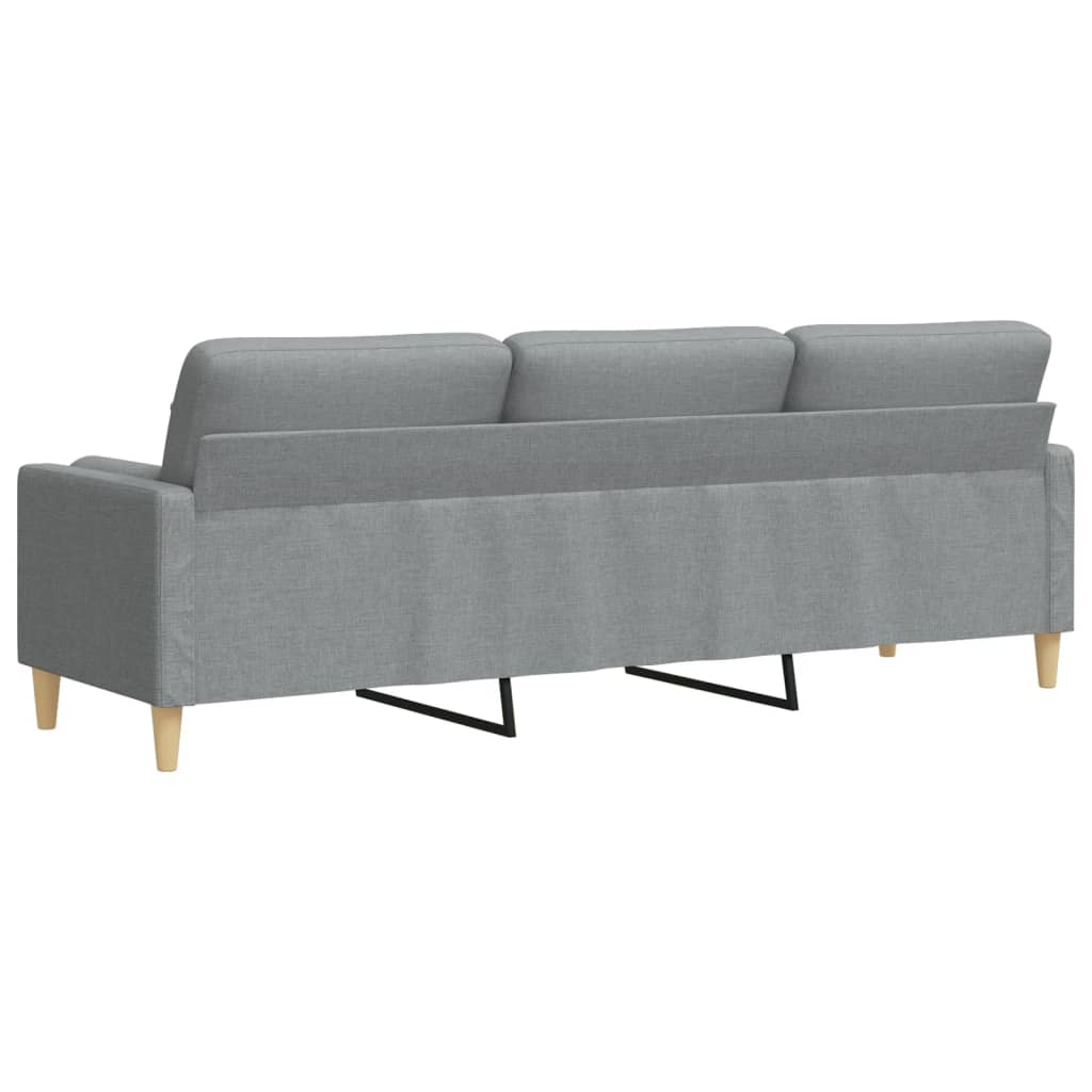 3 -person sofa med puter stoff - lysegrå, 210 cm - number 5.