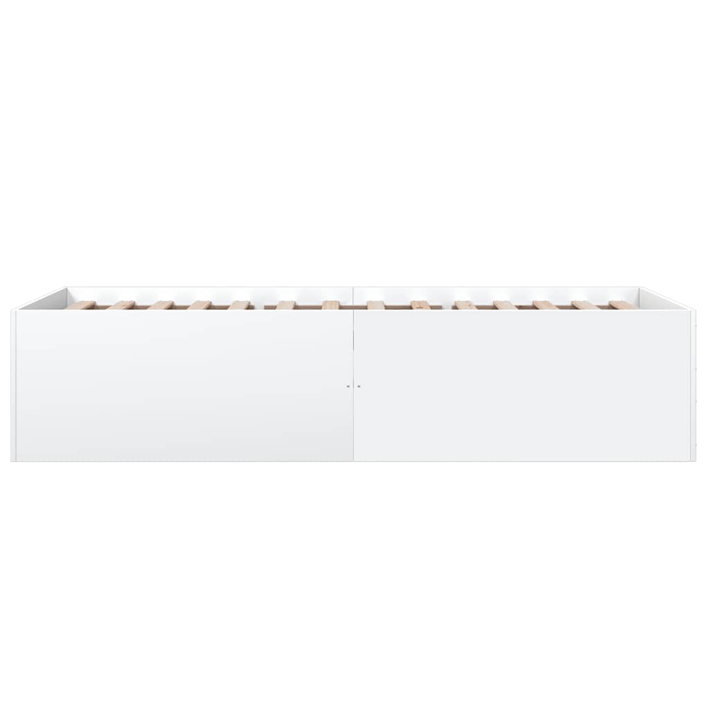 Sengeramme konstrueret træ - hvid, 90 x 190 cm, 45 cm - number 5.