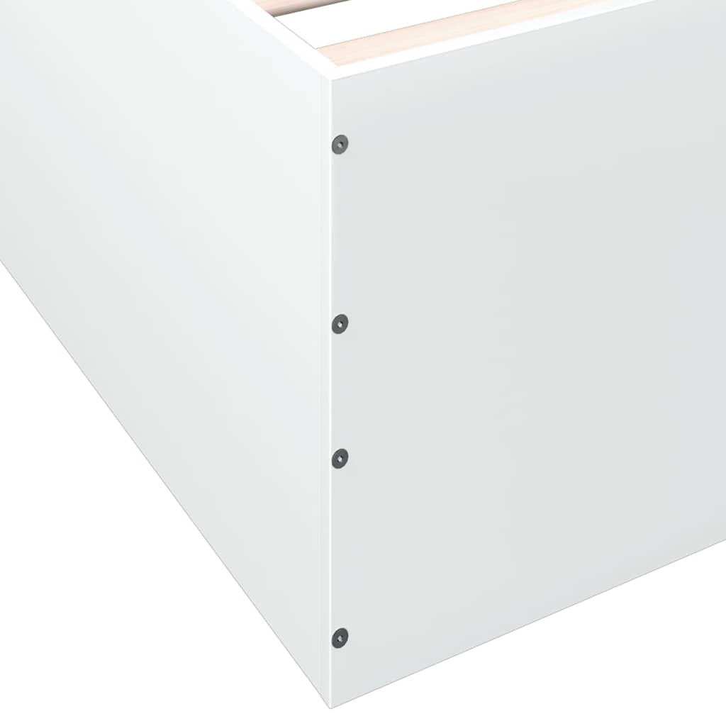 Sengeramme konstrueret træ - hvid, 90 x 190 cm, 45 cm - number 8.