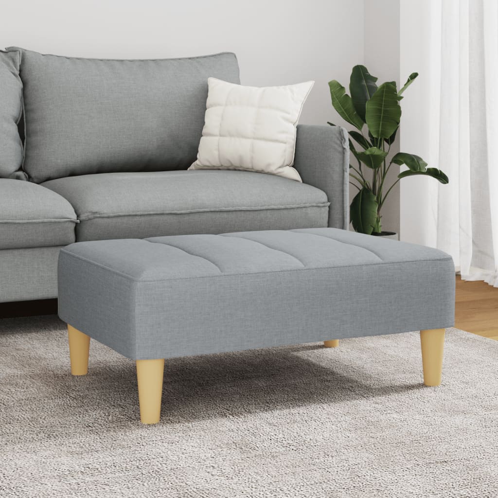 Fodskammel 77x55x31 cm stof - lysegrå, 1 - number 3.