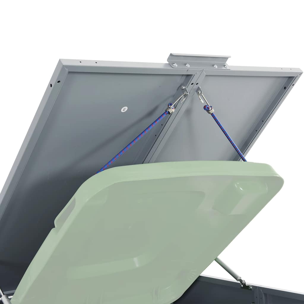 Skraldespandsskjuler 207x79x117 cm rum stål - grå, 3 - number 9.