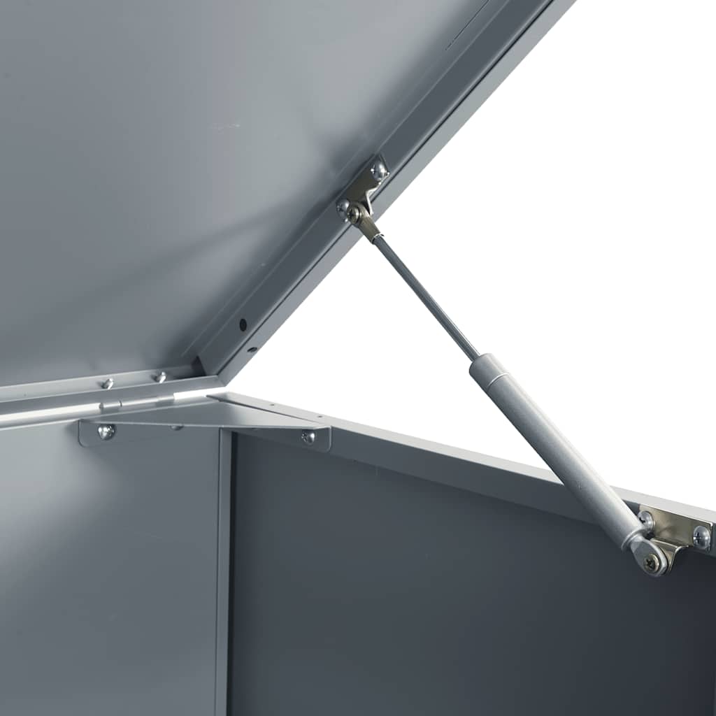 Skraldespandsskjuler 207x79x117 cm rum stål - grå, 3 - number 10.