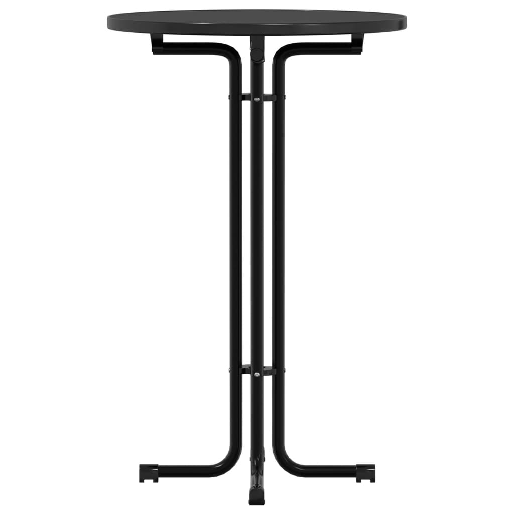 Blagovaonski stol ø70x110 cm konstruirano drvo i čelik - crni, 70 x 110 cm, 1 - number 5.