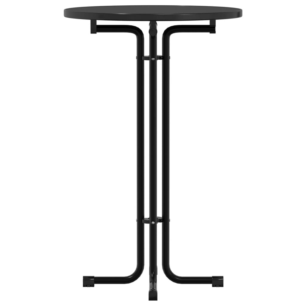 Blagovaonski stol ø70x110 cm konstruirano drvo i čelik - crni, 70 x 110 cm, 1 - number 4.