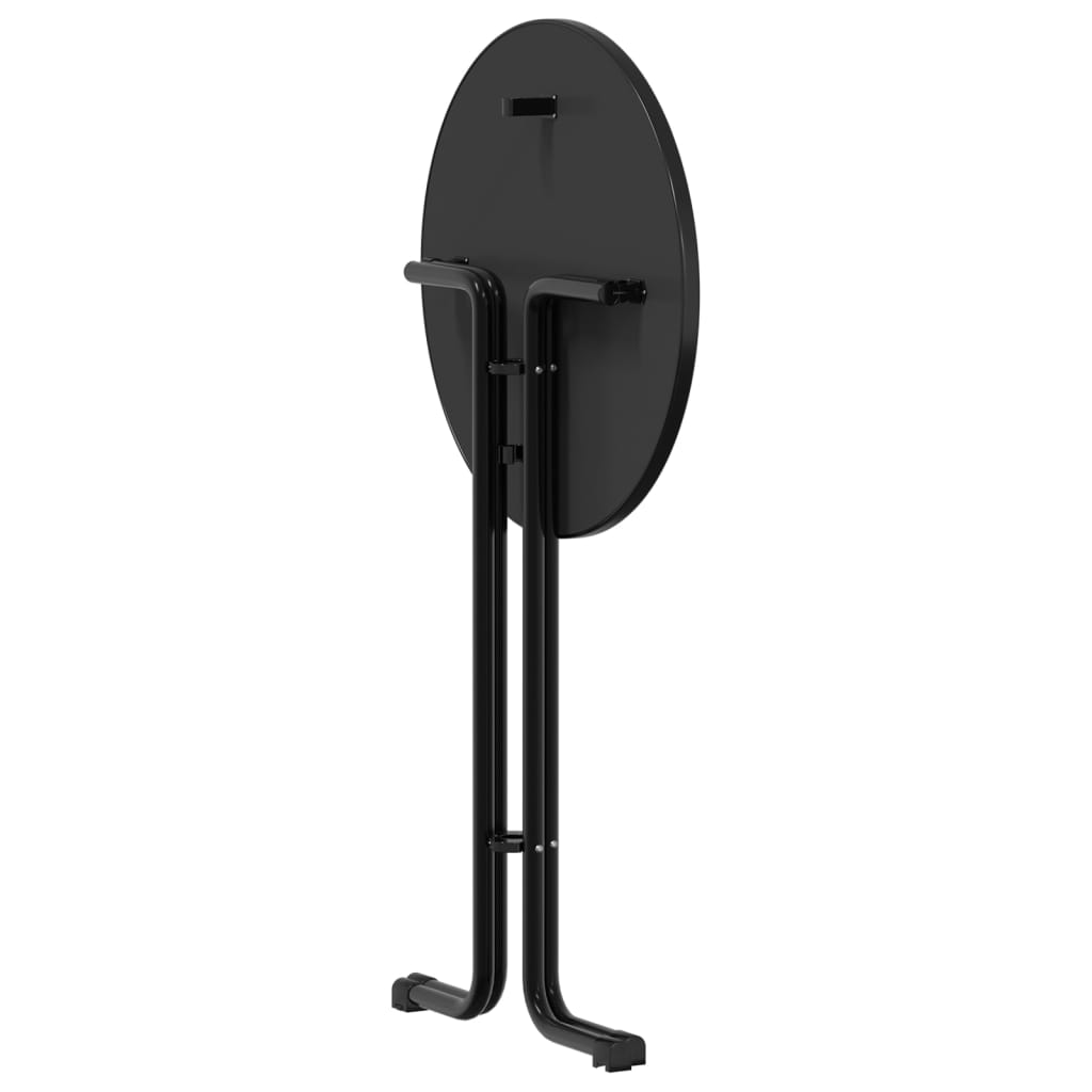 Blagovaonski stol ø70x110 cm konstruirano drvo i čelik - crni, 70 x 110 cm, 1 - number 6.