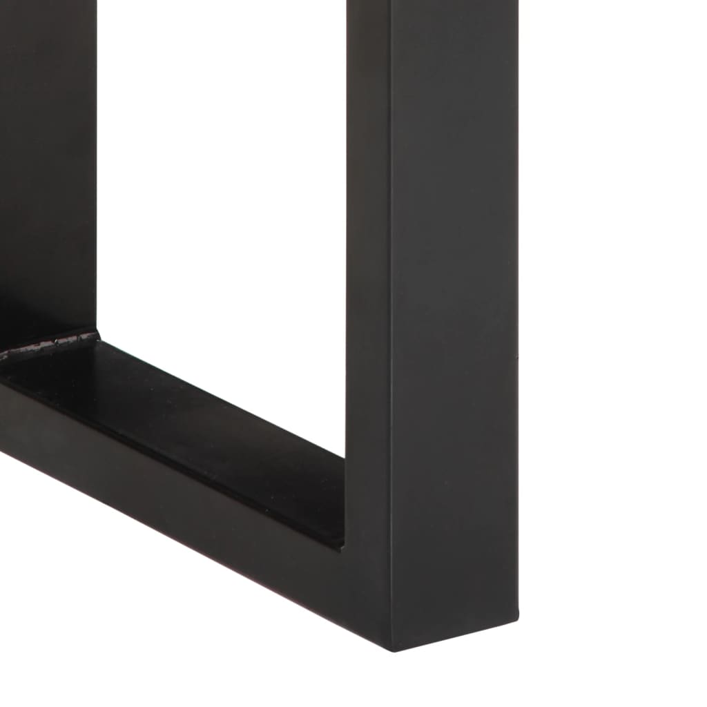 Ławka 160 cm lite drewno mango surowe i stal - number 7.