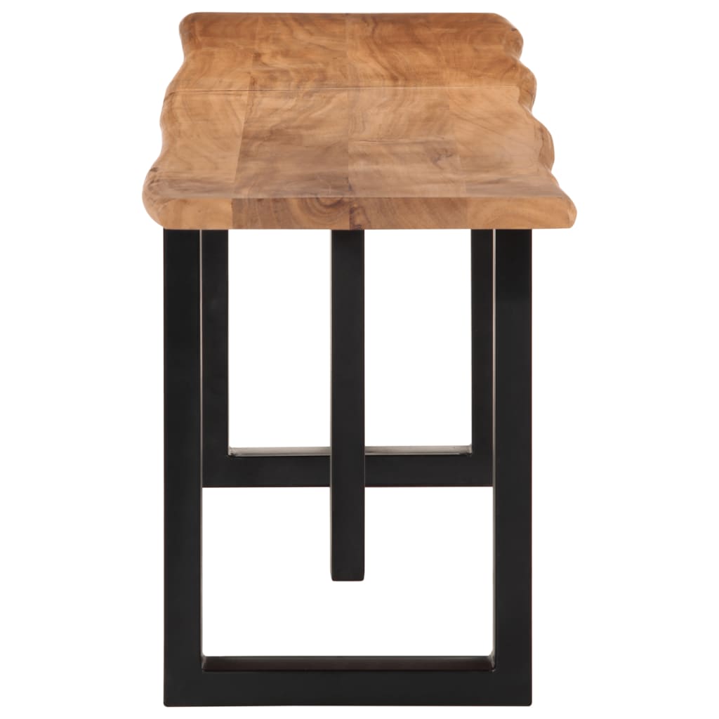 Ławka 160 cm lite drewno akacjowe i stal - number 3.