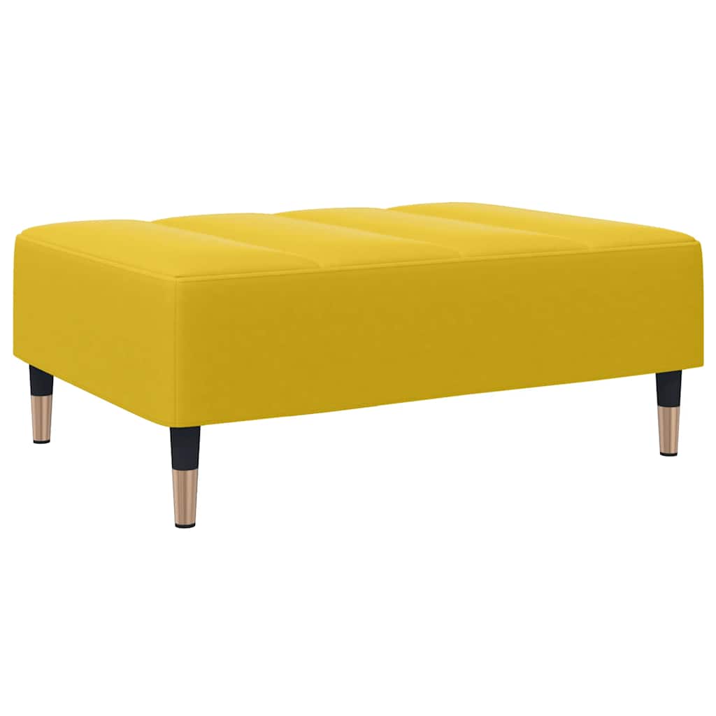 Fotskammel 77x55x31 cm velur - gul, 1 - number 2.