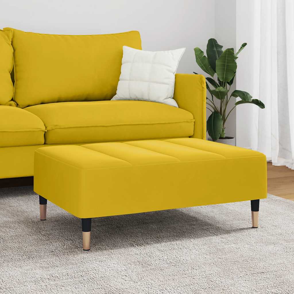 Fotskammel 77x55x31 cm velur - gul, 1 - number 3.