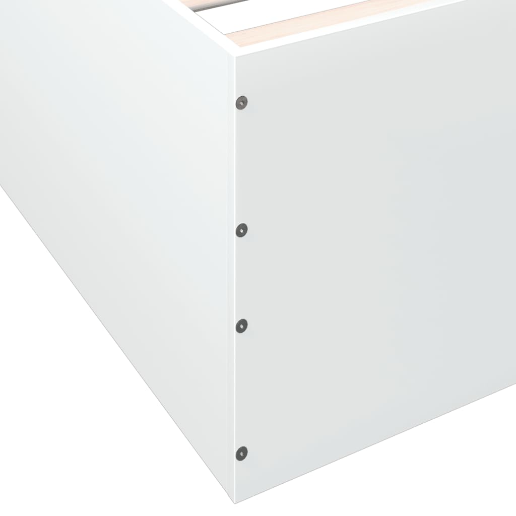 Rama łóżka zbudowane drewno - białe, 140 x 190 cm, 45 cm - number 8.