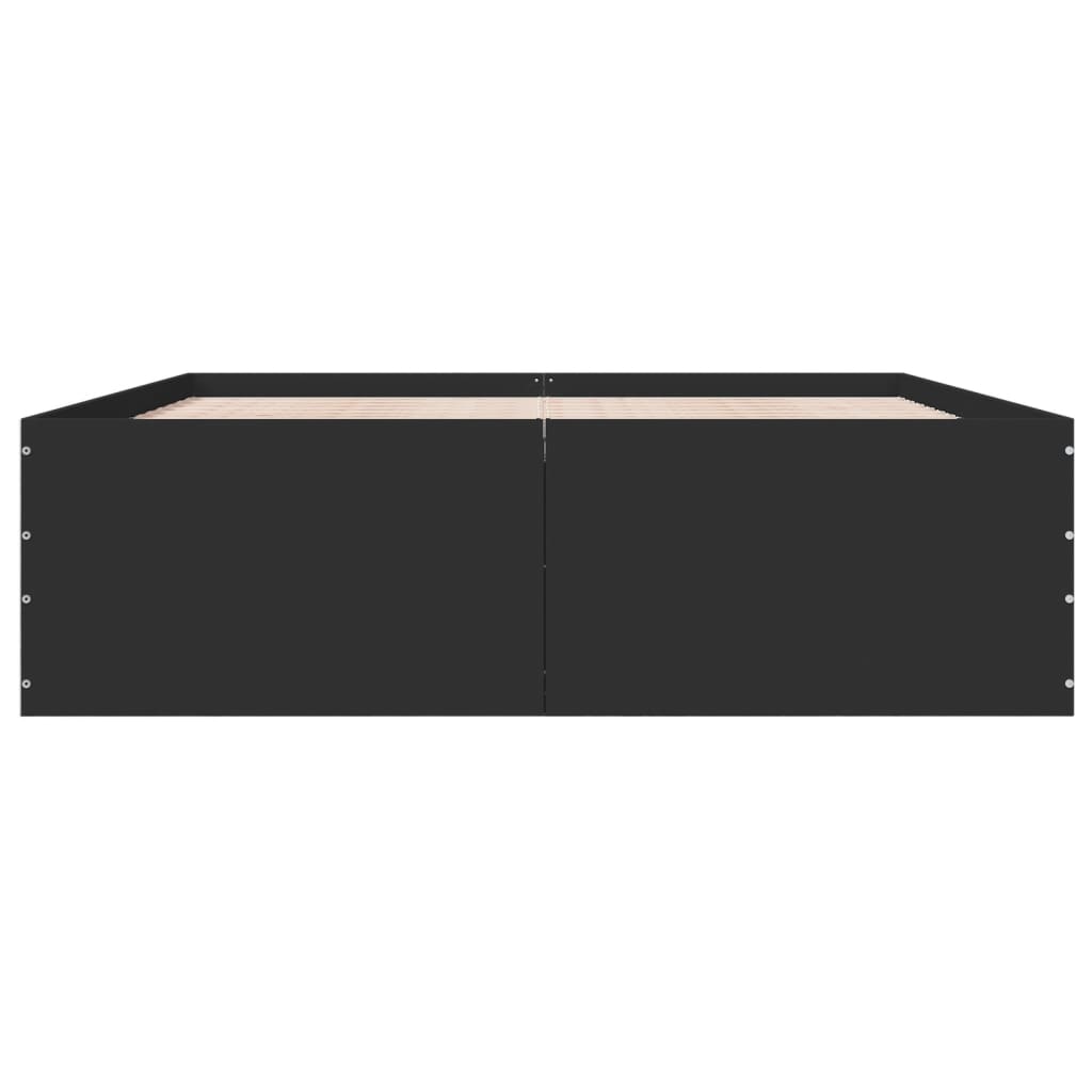 Sengestel massivt træ - sort, 160 x 200 cm, 45 cm - number 4.