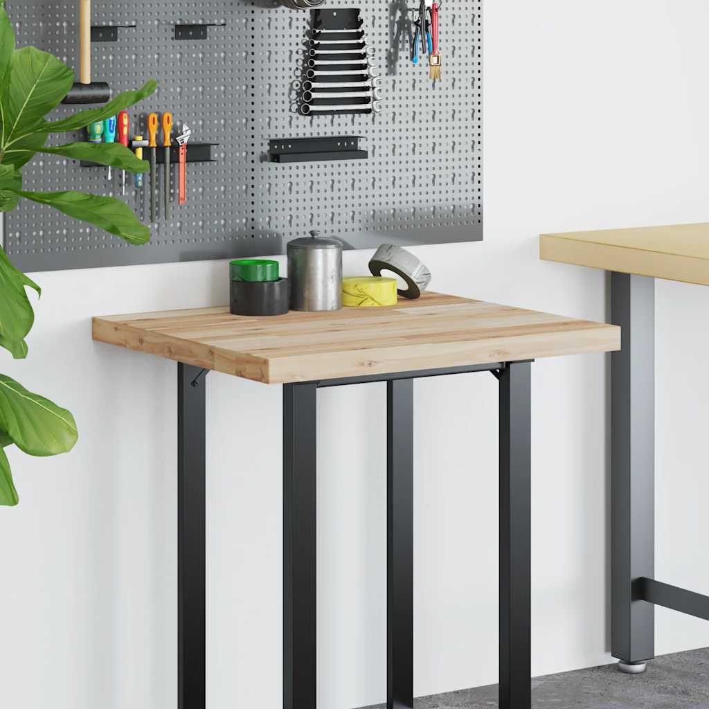 Skrivebordsplade ubehandlet massivt akacietræ - naturfarvet, 100 x 60 x 4 cm - number 3.