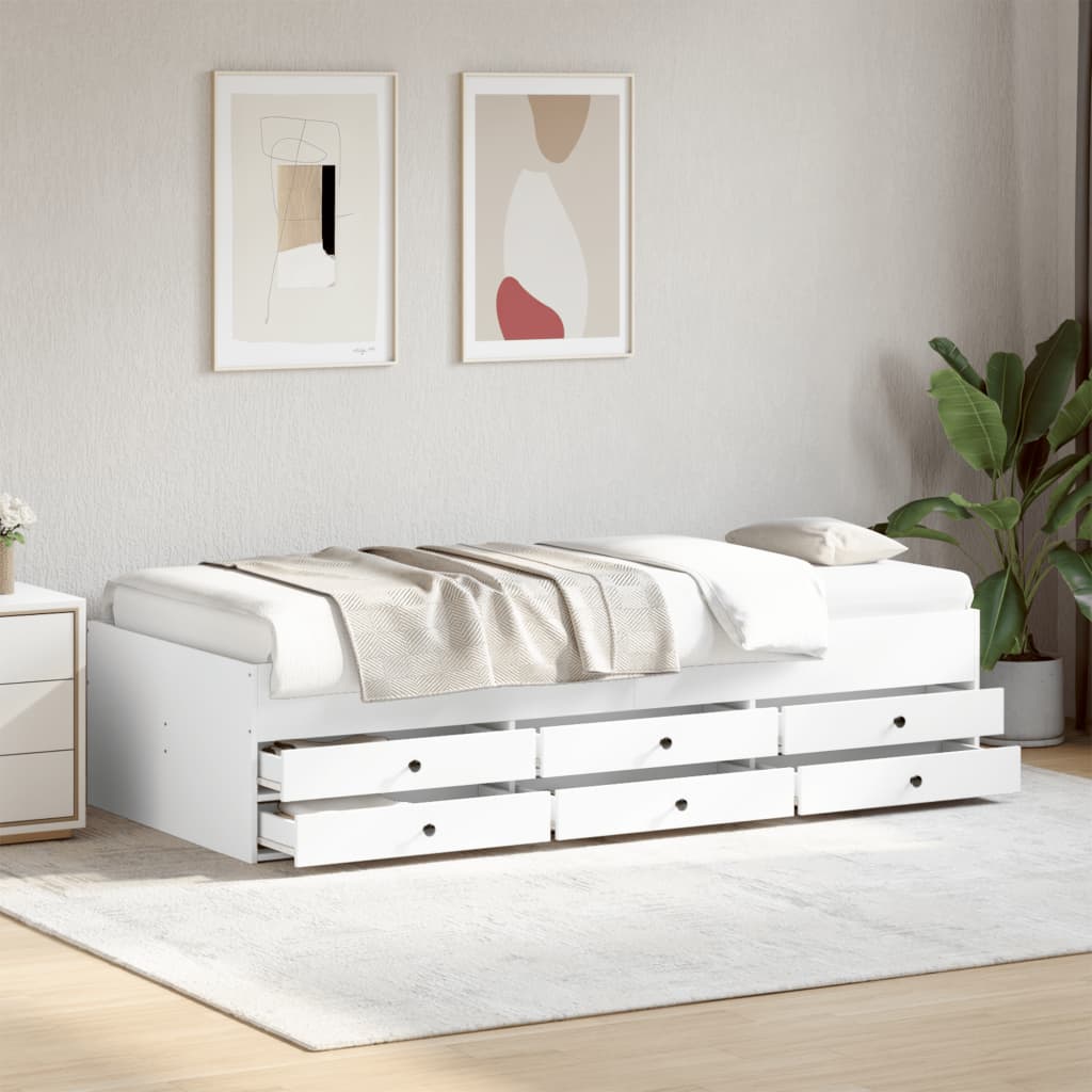 Daybed med skuffer uden madras - hvid, 90 x 200 cm - number 1.