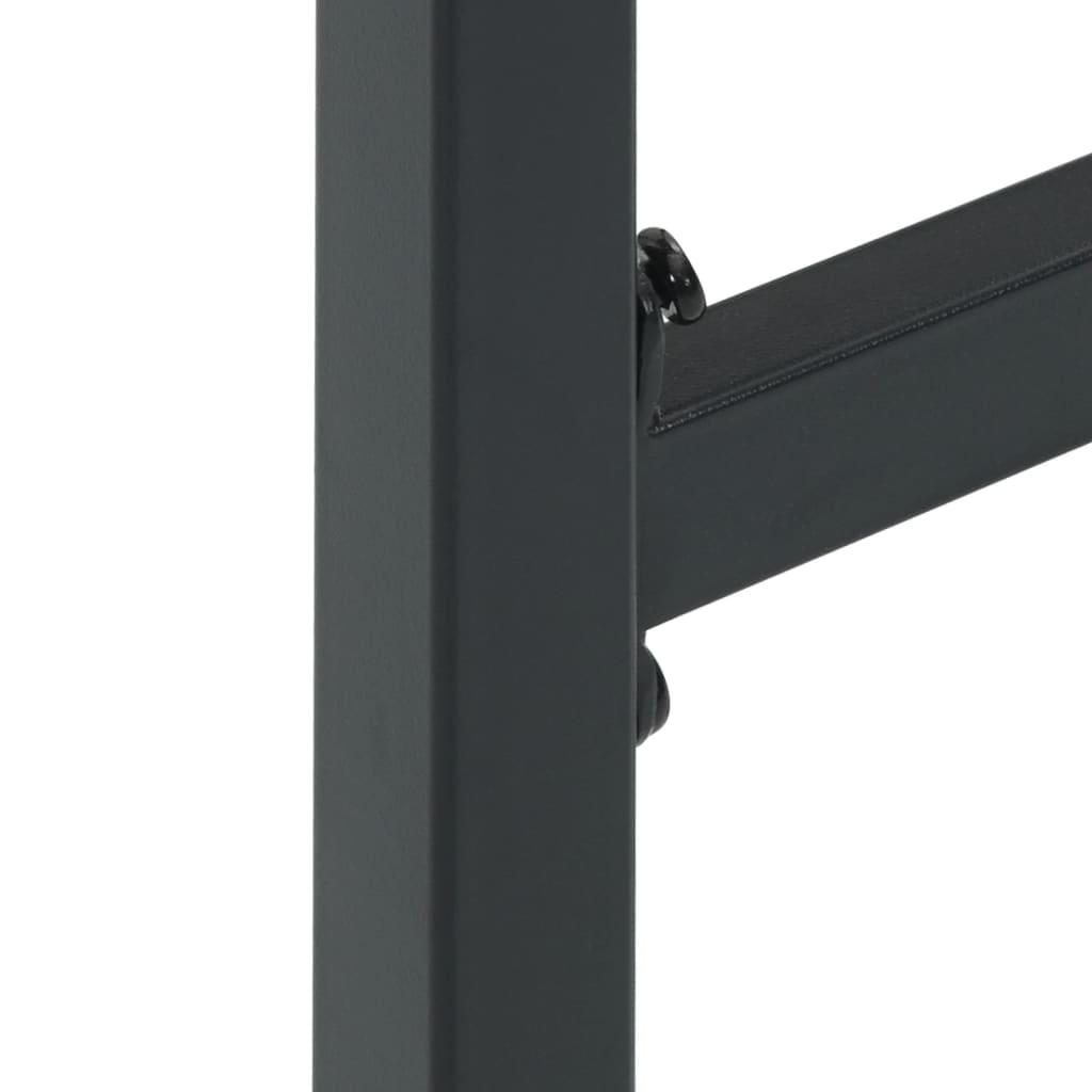 Barsæt til haven 5 dele pulverlakeret stål sort - 100 x 100 x 110 cm, 4 - number 7.