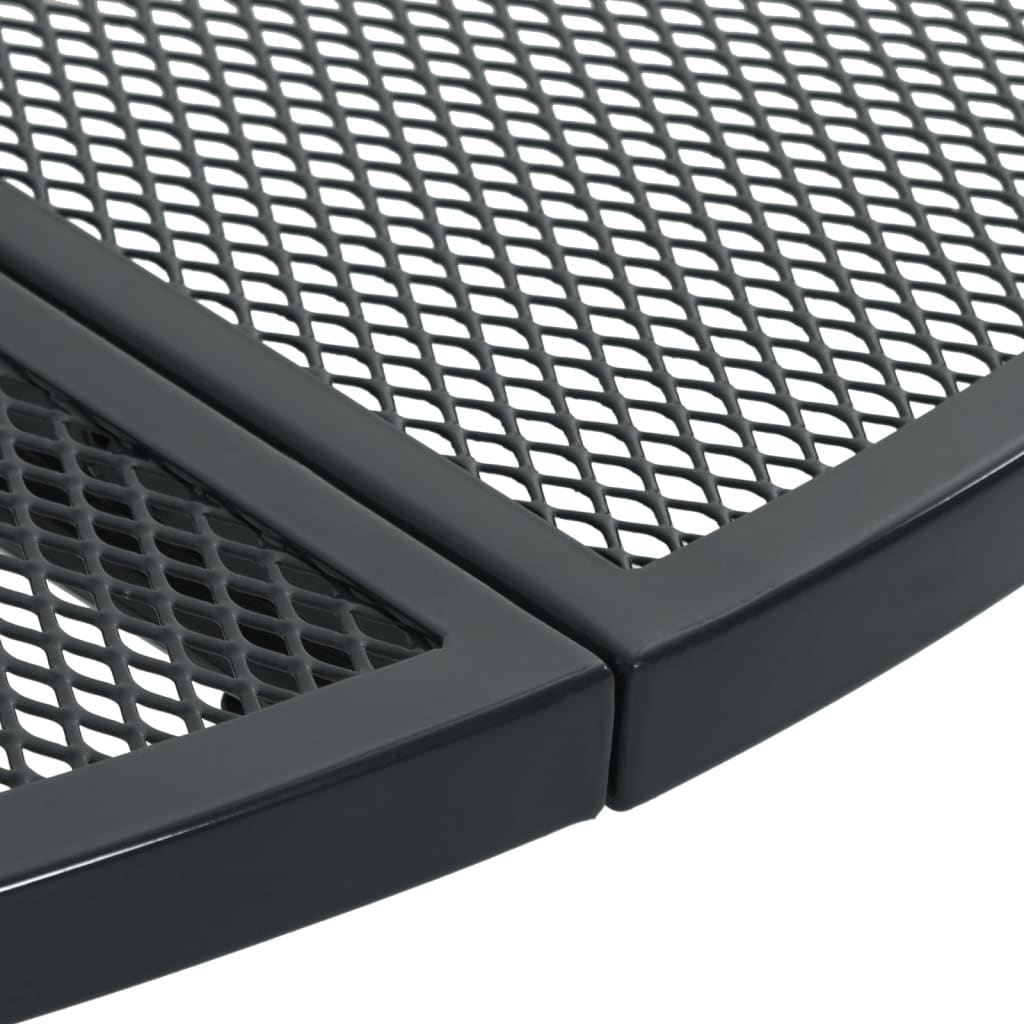 Sada venkovního nábytku 5 kusů stohovatelná ocel s práškovým nástřikem antracit - 110 x 72,5 cm, 4 - number 9.