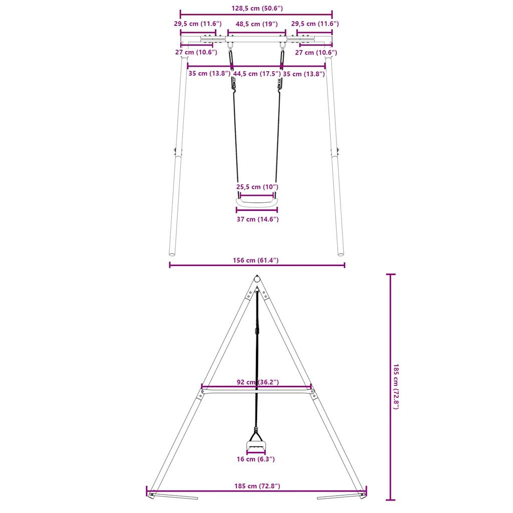 Swing rack avec swing - rouge, 1, siège à bascule - number 10.