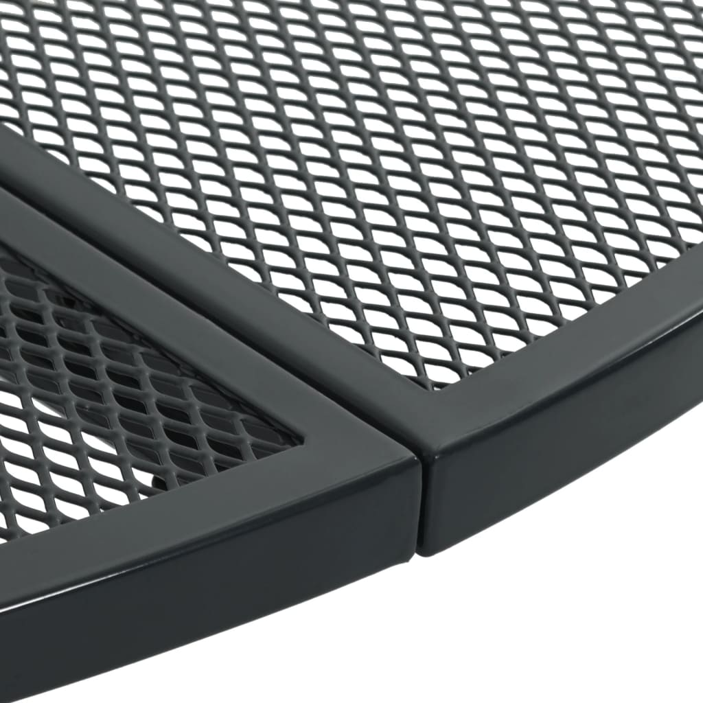 Venkovní nábytek sada 3 dílů prášek potažený ocelový antracit - 80 x 72,5 cm, 2 - number 9.