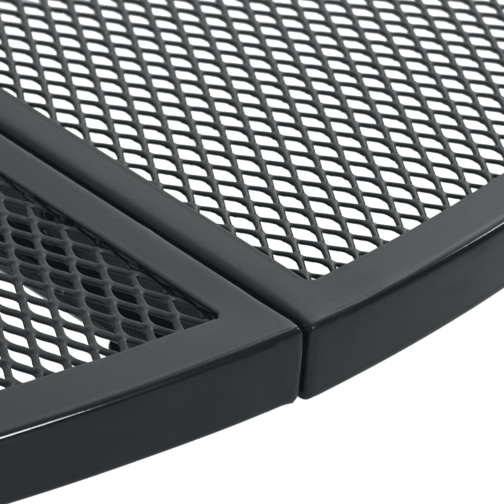 Udendørs møbelsæt 3 dele stabelbar pulverlakeret stål antracit - 80 x 72.5 cm, 2 - number 9.