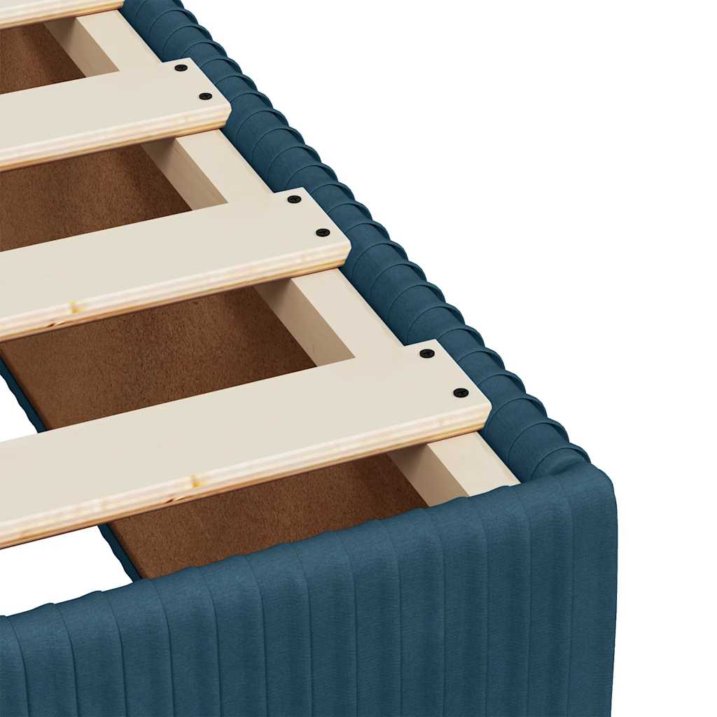 Cadre de lit velvet - bleu, 90 x 200 cm - number 7.